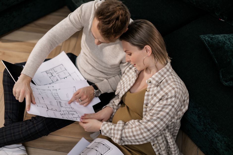 Plan d'appartement neuf avec orientation et emplacement des pièces