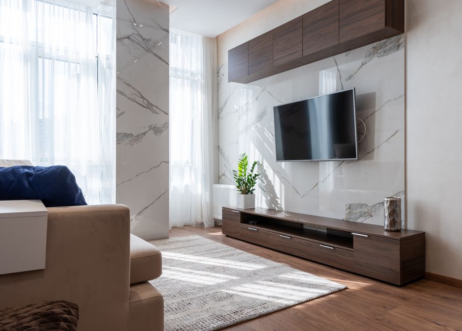 Séjour meublé dans un logement neuf